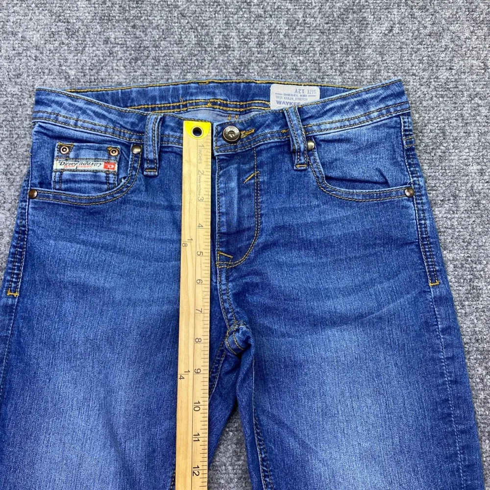 Diesel Kid Waykee J US Regular Straight Leg Blue Stretch Jeans Size 12Y